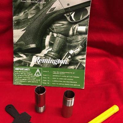 Lot 66 Remington 870 Manual, choke tubes and plug