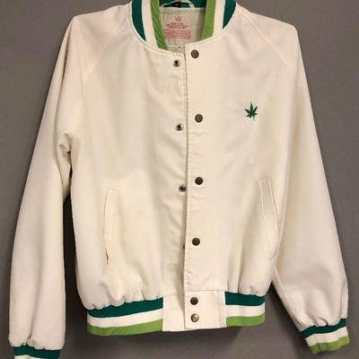 #130 Boasters Satin / Polyester Jacket with Marijuana Leaf 