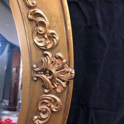 Antique GOLD Plaster on Wood Embellishments - brass appliques 