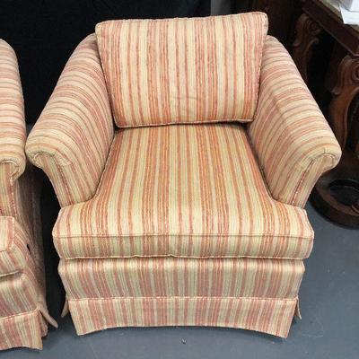 Ethan Allen PAIR of Club upholstered chairs