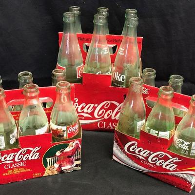 (3) 6 packs of Coke Bottles 