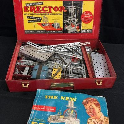 Erector Set VINTAGE in Original Box with Instruction 