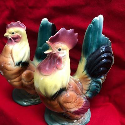 Lot 36 - Ceramic Hen and Rooster