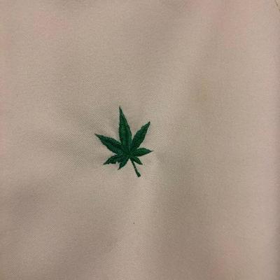 #130 Boasters Satin / Polyester Jacket with Marijuana Leaf 