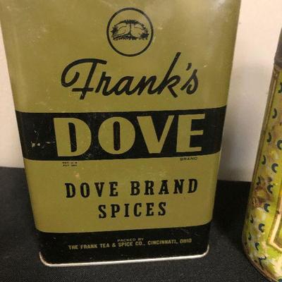 #200 Vintage Spice tins Mustard Baking Powder