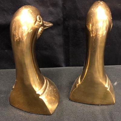 Solid Brass duck book ends 
