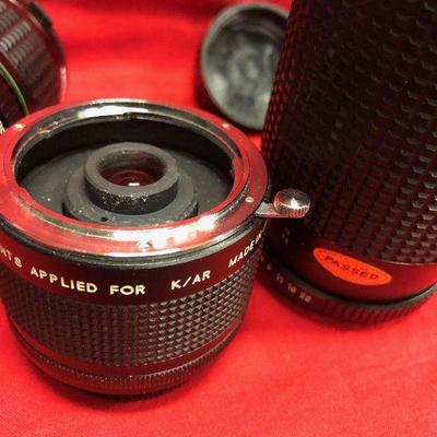 Lot 58 - 3 Vintage Camera lenses 