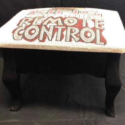 Small Footstool Embroidered top 