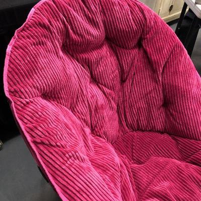 Pink Corduroy Folding Chair 