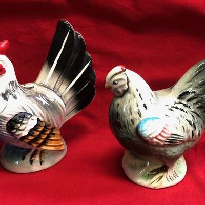 Lot 32 - 2 Hen and Rooster pair 