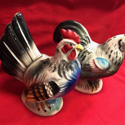 Lot 32 - 2 Hen and Rooster pair 