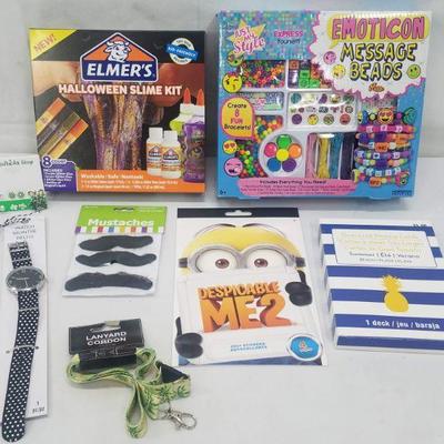 Misc Kids Toys & Crafts: Slime, Beads, Watch, Lanyard, Playing Cards - New