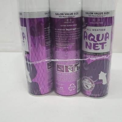 6 Cans of Aqua Net, Extra Super Hold - New