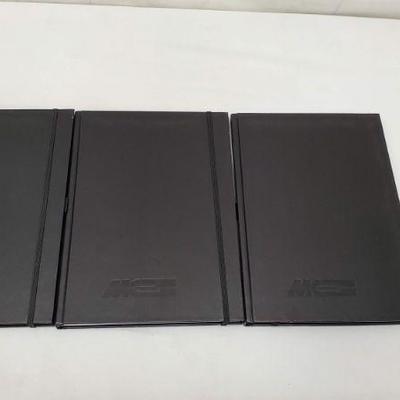 3 Black Notepad/Journals - New