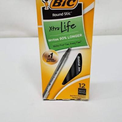 4 Boxes of BIC Round Stic, 12 ct each, 48 Pens Total, Box Damage - New