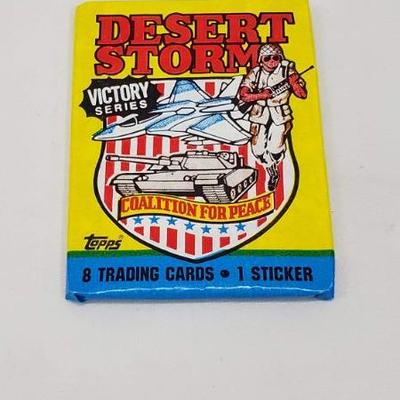5 Packs of 8 Desert Storm Trading Cards, 8 Cards/1 Sticker Each Pack - New