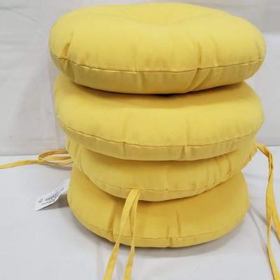 4 Yellow/Sunbeam Outdoor Cushions - New