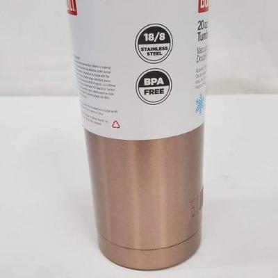 20 oz Tumbler, Rose Gold, Built, Vacuum Insulated/Double Walled - New