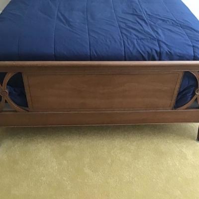 Solid Wood Full Bed With Nearly New Serta Full Mattress-Pick Up Only