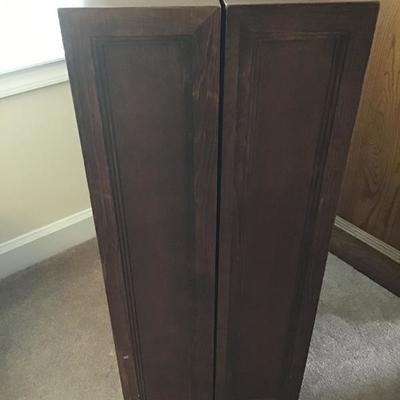 Wood Folding Cabinets Including C.D’s-Pick Up Only