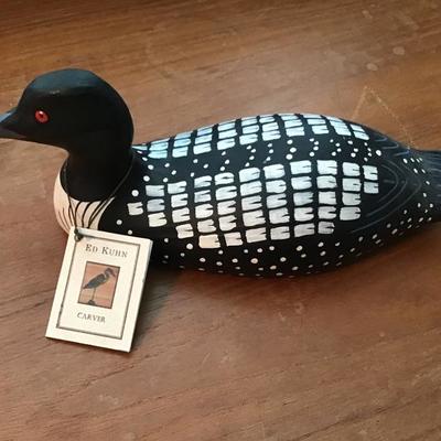 Ed Kuhn carver for the common loon 