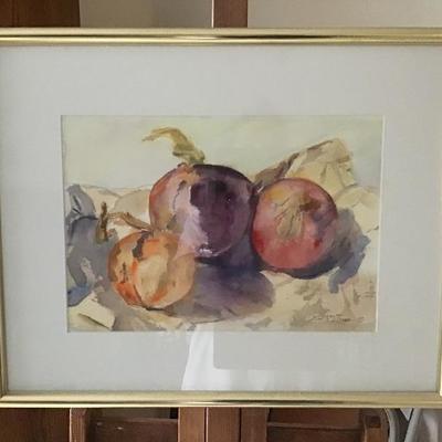 Barbara Macinnes original three fruit painting