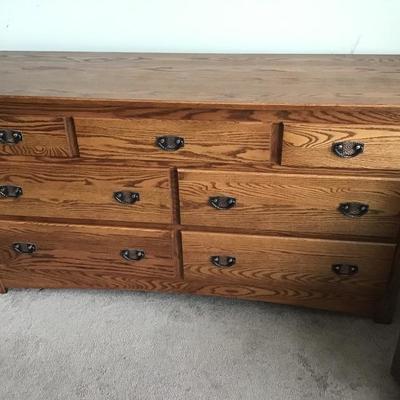 Solid Wood 7 Drawer Dresser-Pick Up Only