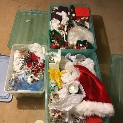Three bins of Christmas items-Pick Up Only
