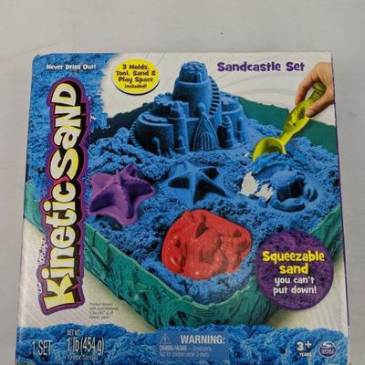 Blue Kinetic Sand Sandcastle Set - Damaged Box, Unopened