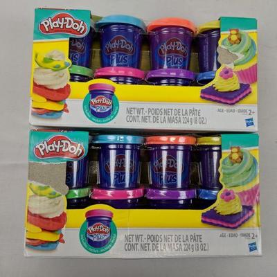 Play-Doh Plus 8 Containers, Qty 2 - Damaged Box New