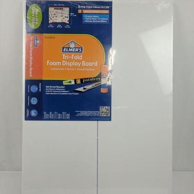 Elmers Tri-Fold Foam Display Board - New, Damaged