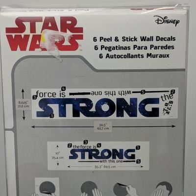 Star Wars 6 Wall Decals - New