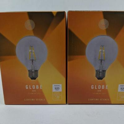 Globe G40 Filament LEDs 2 Pack - New