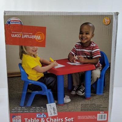 American Plastic Toys Kids Table/Chair Set - New 