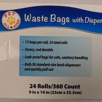 Doggie Waste Bag w/ Dispenser 2 pack - New