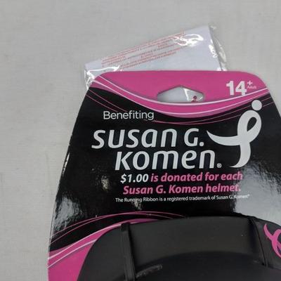 Susan G. Komen Black/Pink Helmet 14+ - New