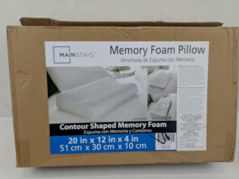 Mainstay Memory Foam Pillow 20 X 12 X 4 In New Estatesales Org