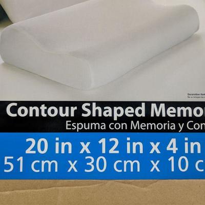 Mainstay Memory Foam Pillow 20 x 12 x 4 in - New