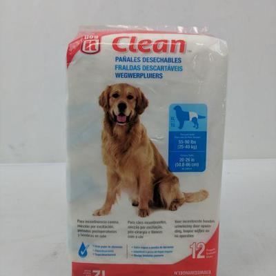 2 Pack Doggie Diapers 24 Ct - New