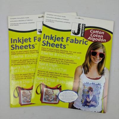 Inkjet Fabric Sheets 2 Pack - New