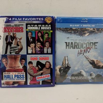 Blu-ray Pack: Modern Comedy Movies, Hardcore Henry - New