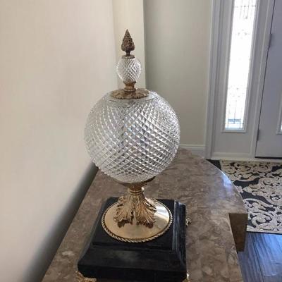 Crystal  Globe with marble base