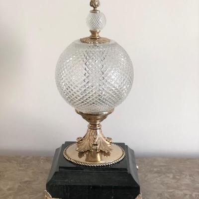 Crystal  Globe with marble base