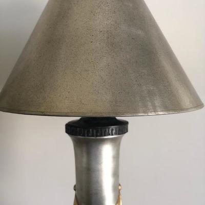 2 high End silver tone and gold lamps