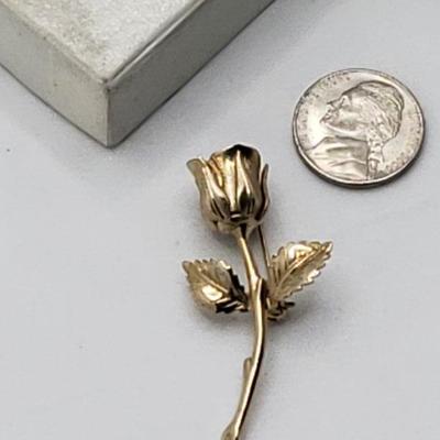 Vintage rose pin in box