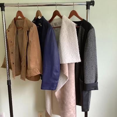 114: Womans Leather Coats and Long Vest