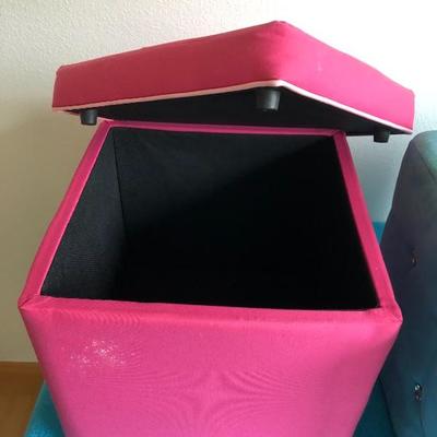 120:  Pink and Turquoise Foot Stools