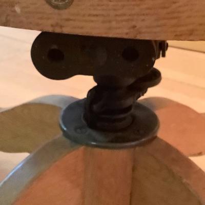 220:  Vintage Solid  Wood Office Chair, Brief Case and Other Office Items