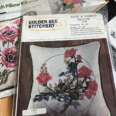 093:  New Needlecraft and Cross Stitch Kits With Thread