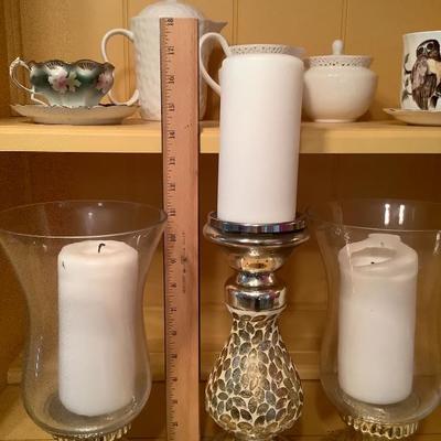 216:  Tea Set and Candles